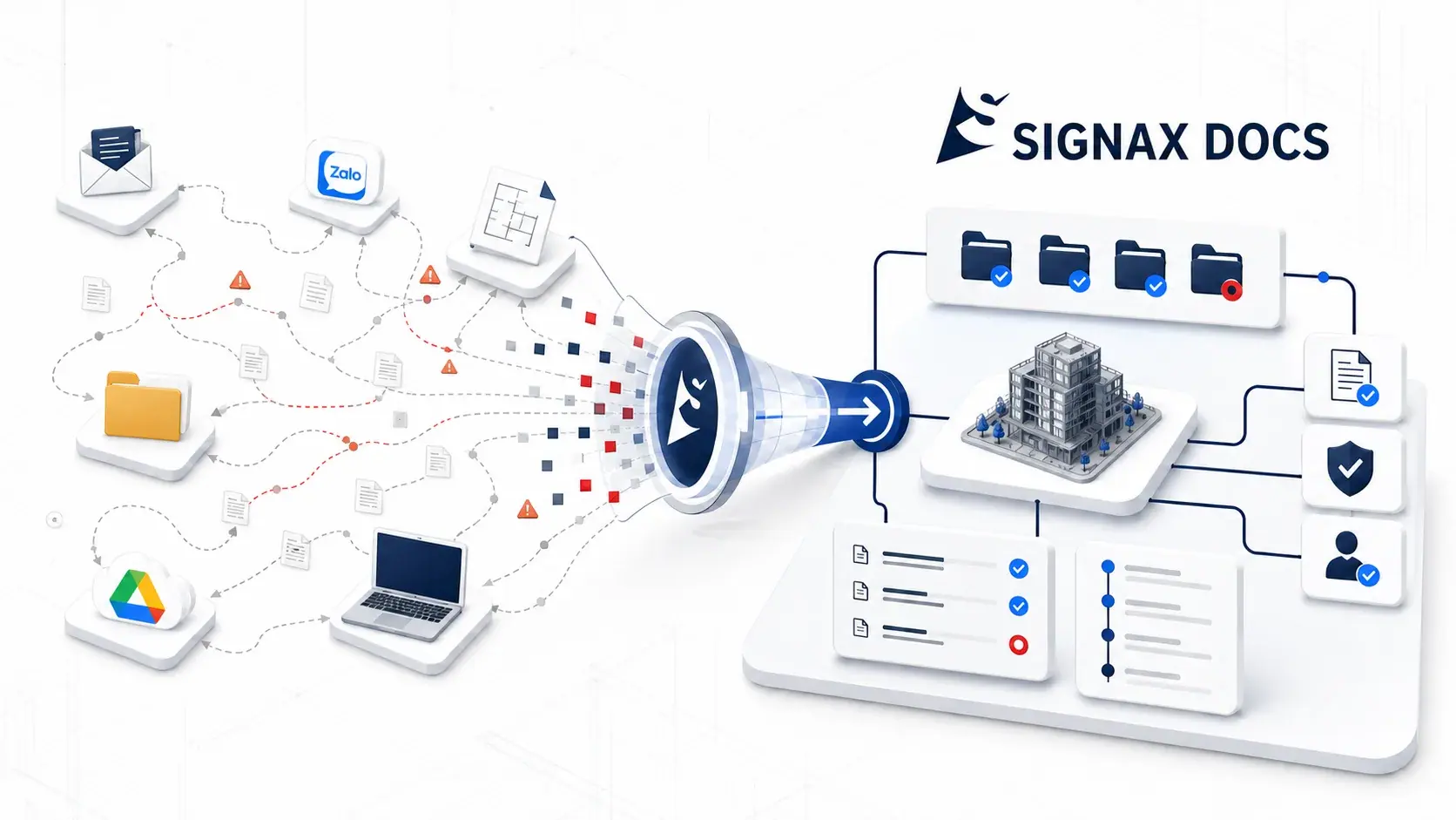 SIGNAX DOCS software workflow bringing project information into a common data environment